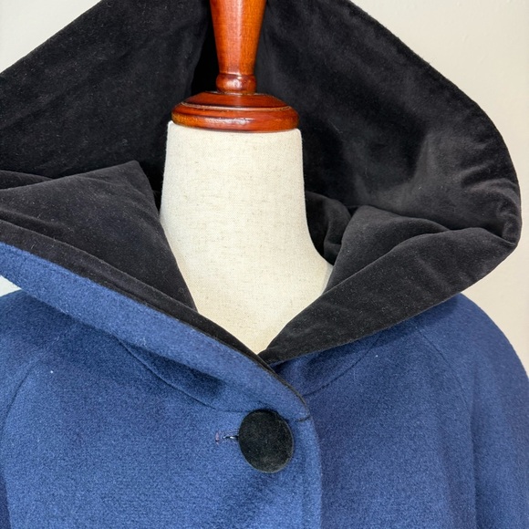 Vintage MDP Mario De Pinto Wool Hooded Coat | Made in USA | Long Coat - Picture 3 of 11